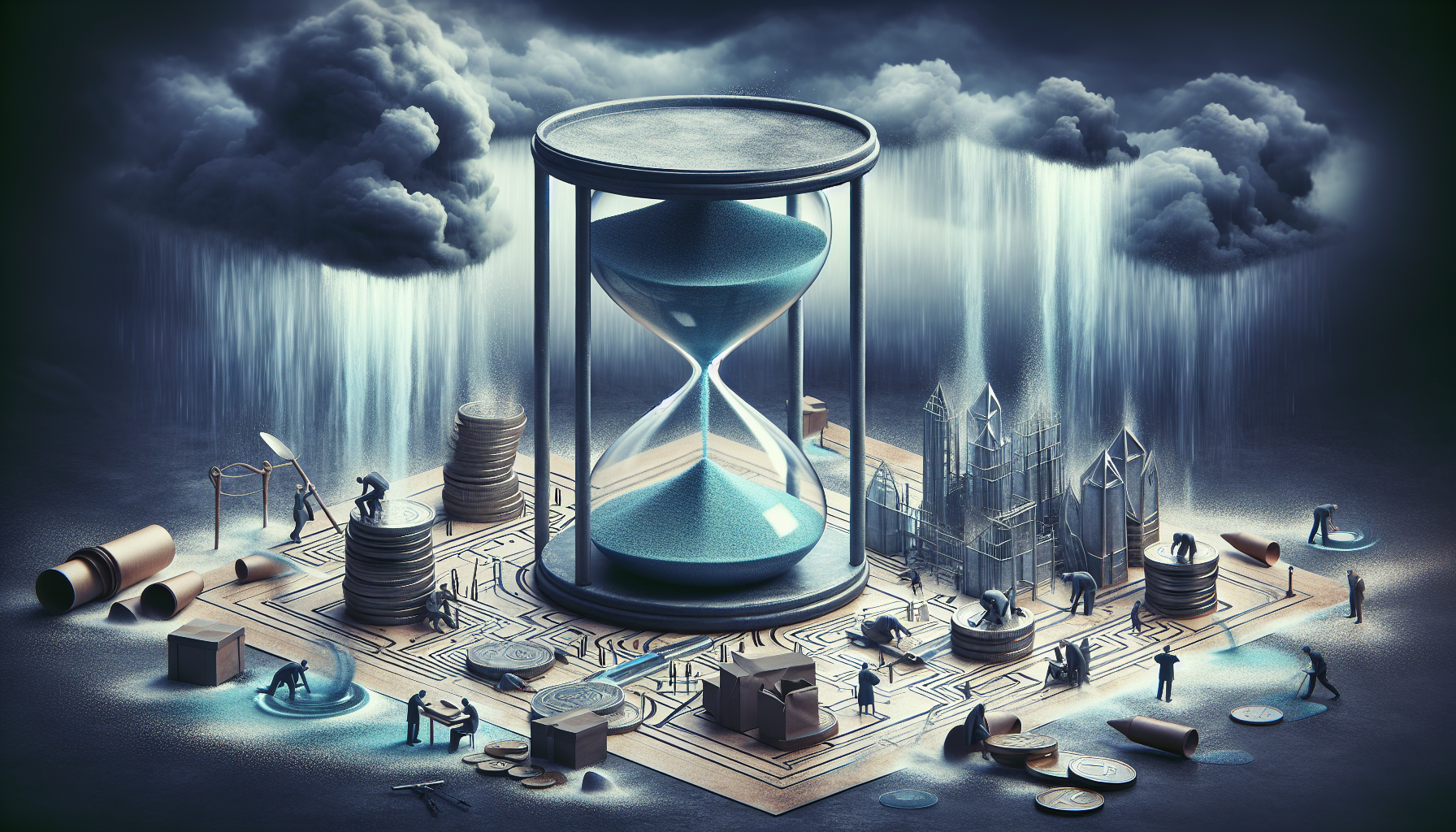 Hourglass representing financial management during economic crises and SBA loan eligibility.