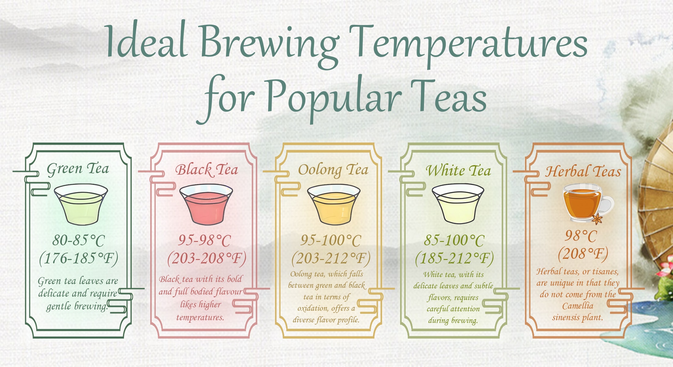 Ideal Brewing Temperatures for Popular Teas