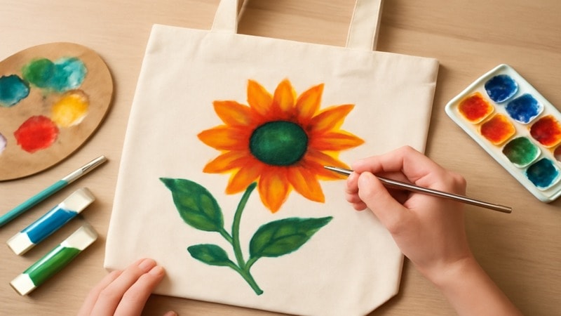 painting on Canvas tote bags