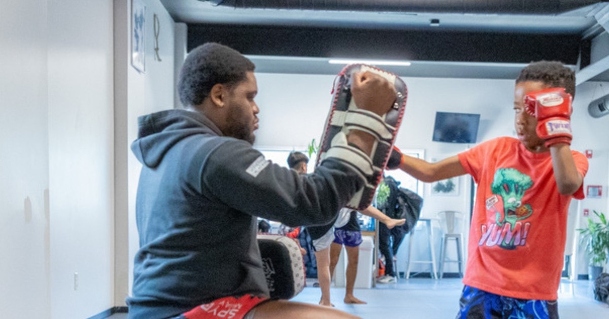 martial arts classes are done in a group environment, where kids get answers to frequent questions related to their lessons. the best way to have your son or daughter talk to the family about buillies or other hardships is to watch them grow and train in muay thai