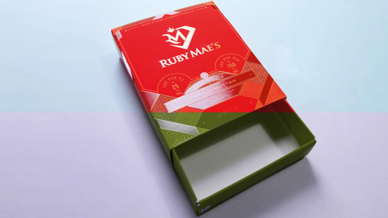 Spot UV printing on a box