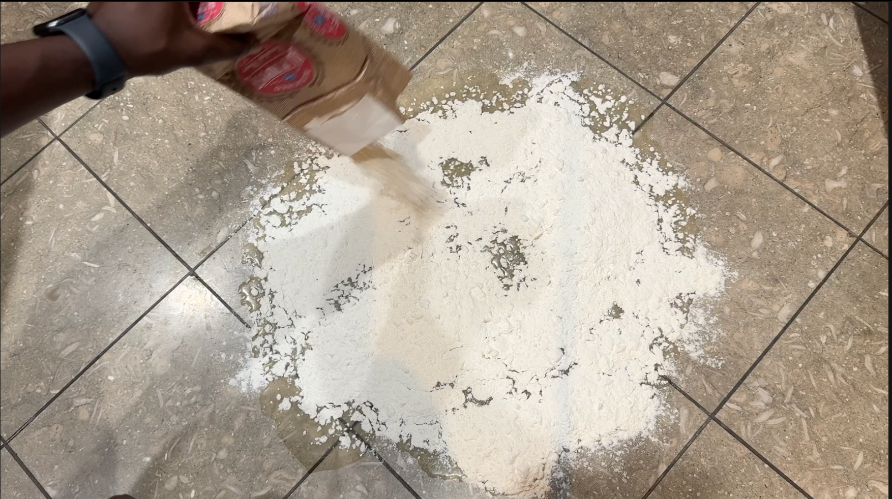 viral ai life hack remove oil spill using flour