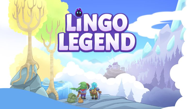 A photo of Lingo Legend's gameplay scene showing two characters exploring the wild.