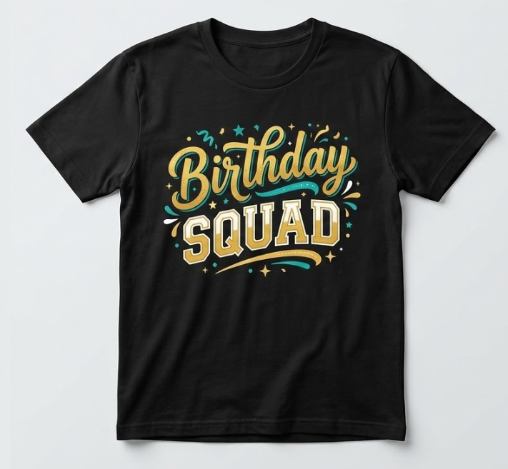 Birthday Club or Squad Shirts