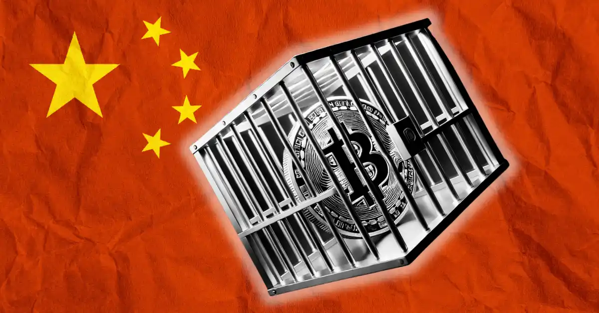 A visual representation of China's Bitcoin ban and its impact on digital currencies.