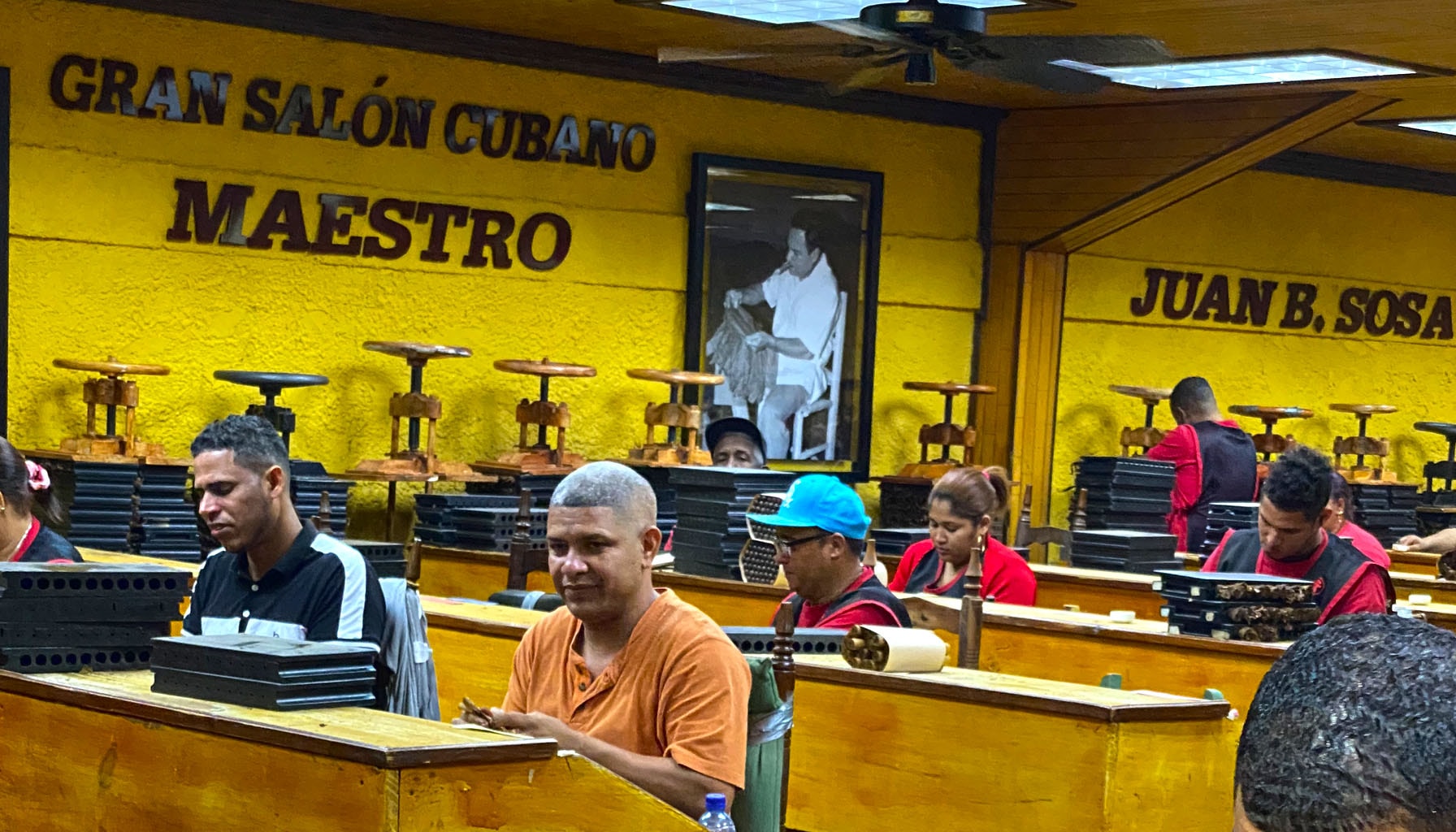 A historical illustration depicting the Fuente family legacy in cigar making.