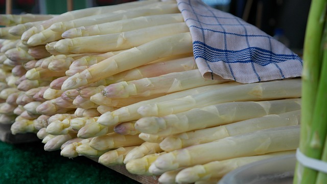 asparagus, market, food