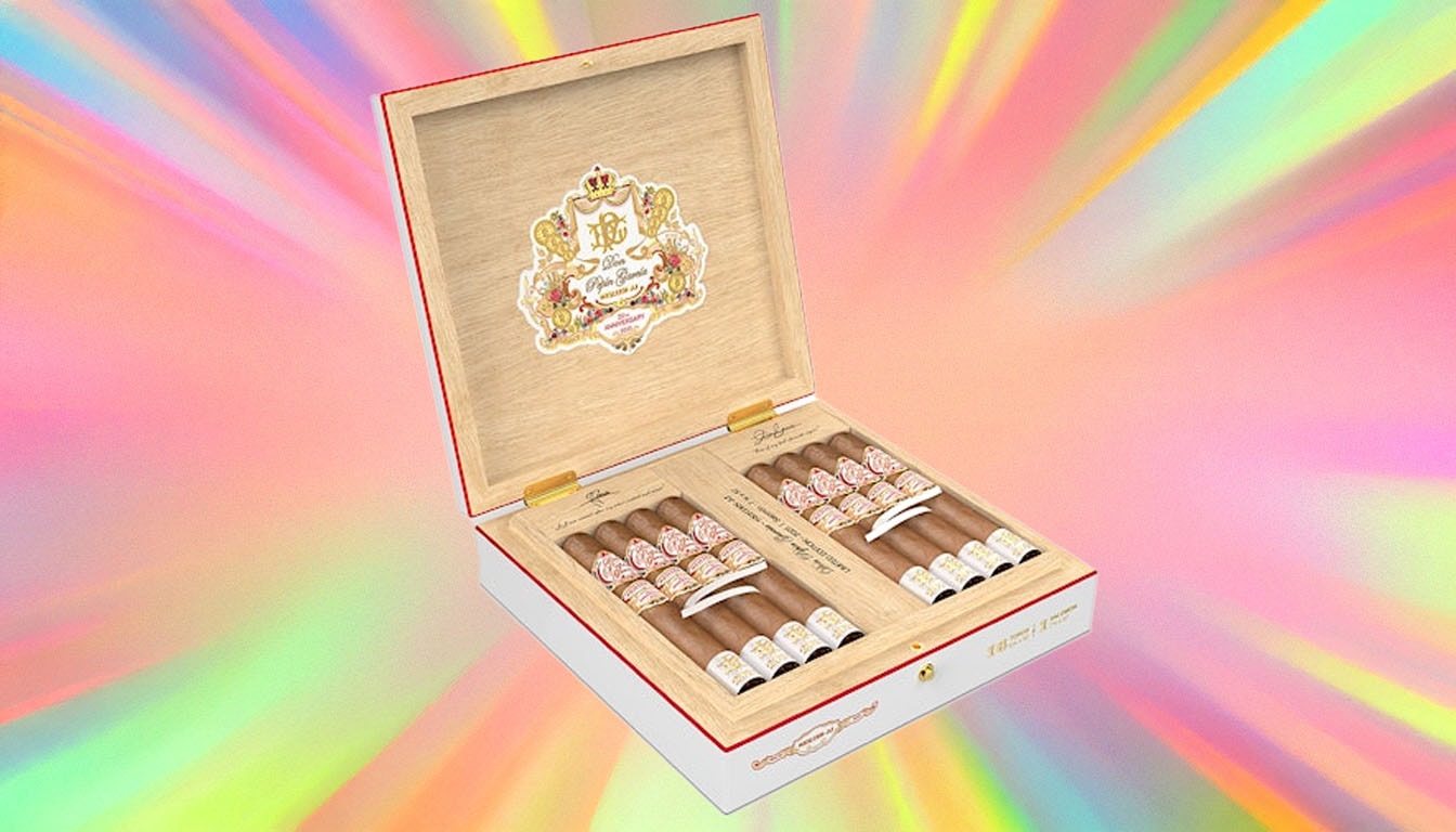 A beautifully crafted cigar box showcasing the 20th Anniversary Edition.