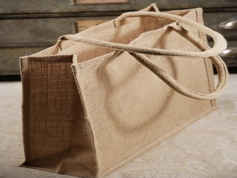 A jute tote bag.