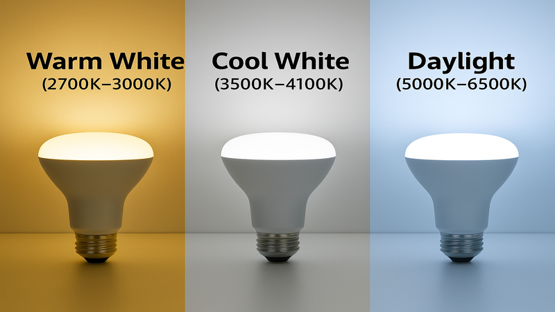Both PAR & BR bulbs comes with different color temprature options