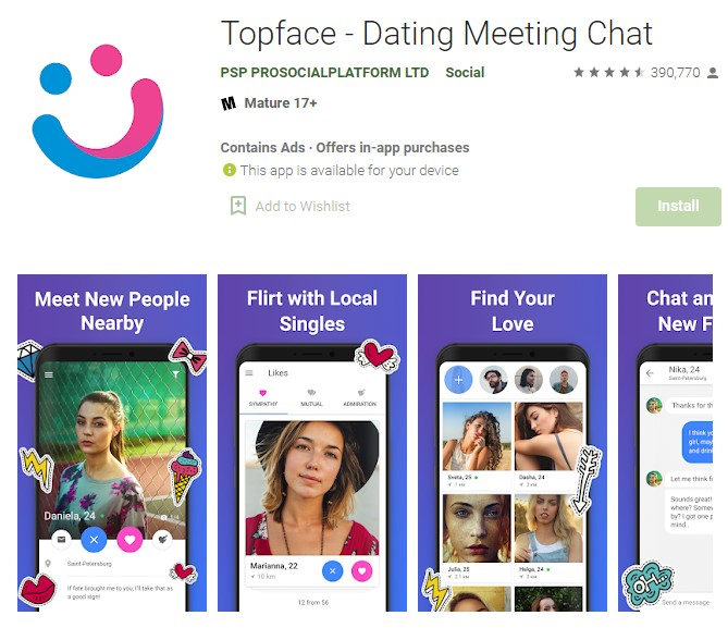 7.) Topface - Dating Meeting Chat