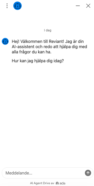 Reviant casino AI assistent – kundtjänst för online casino med svensk licens, hjälp med insättningar, uttag, bonus och spela ansvarsfullt