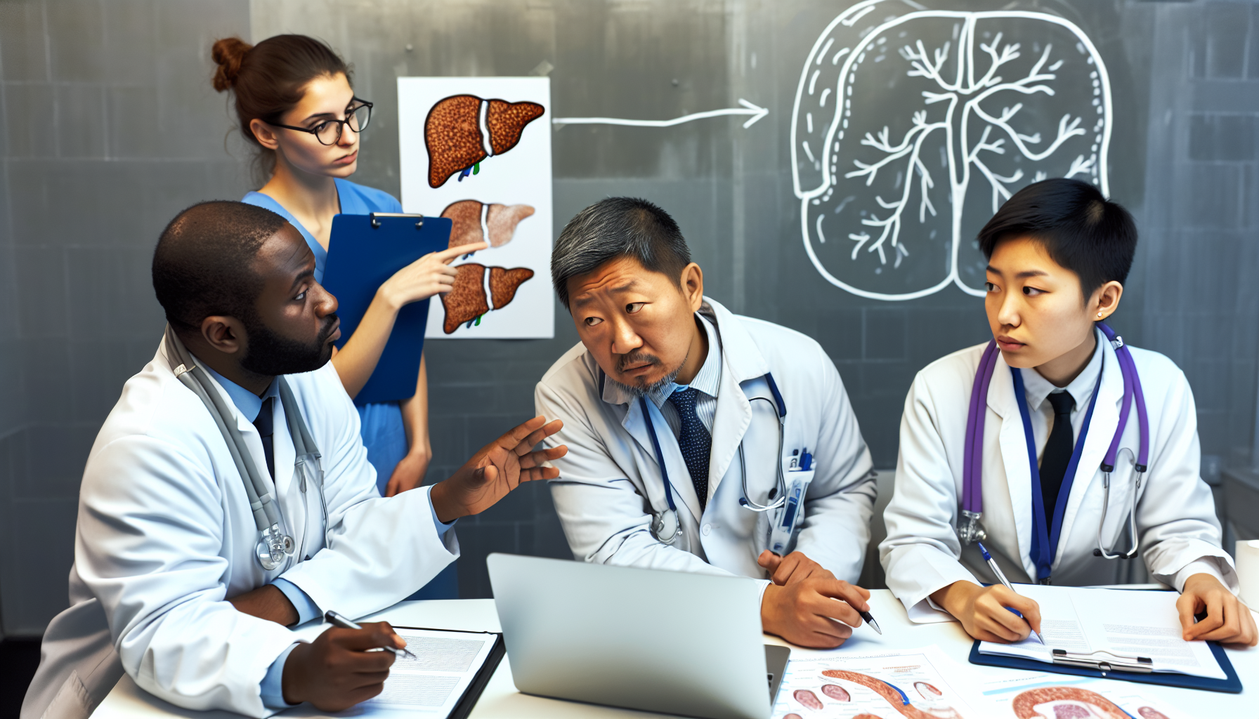 Photo of a medical team discussing treatment options