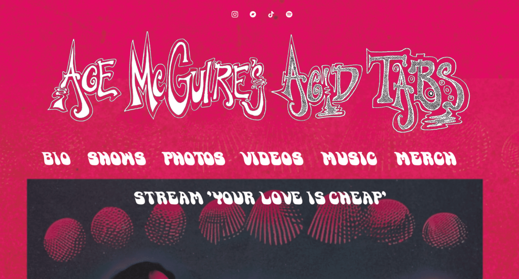 Página de Ace McGuires Acid Tabs