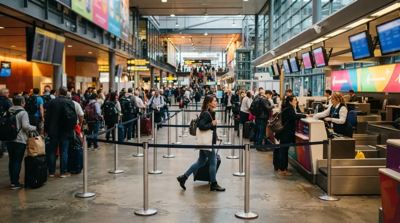 Airport checkpoints comparing dummy ticket, airline PNR and border control review