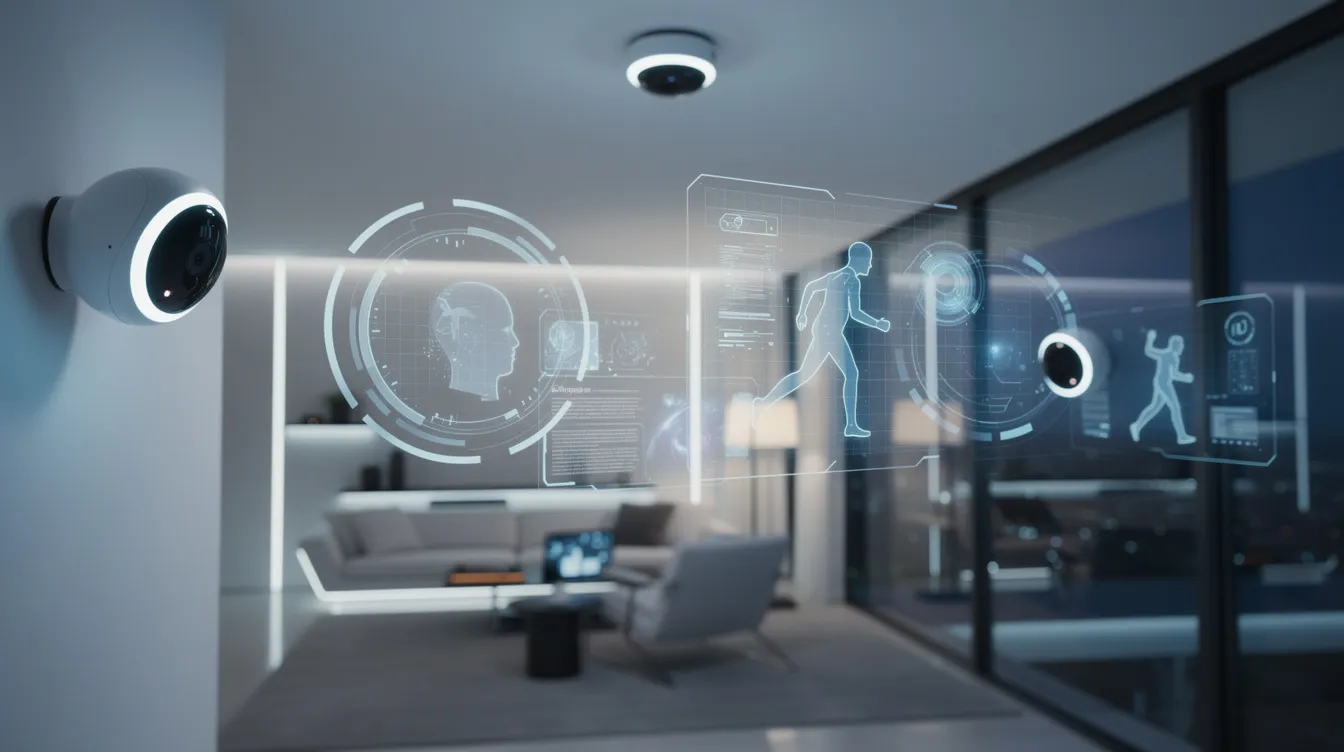Future trends in AI home security cameras, showcasing advanced technology.