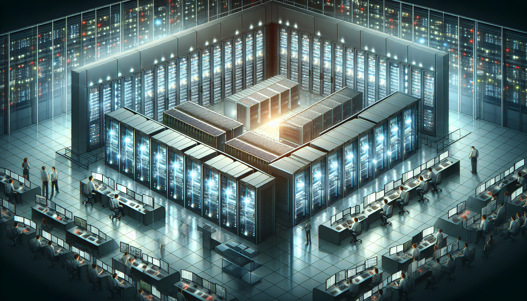 Illustration of secure and reliable data center infrastructure