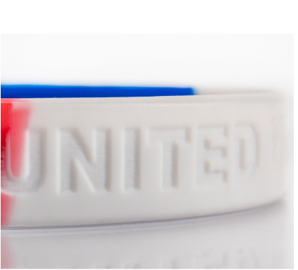 Red, White, and Blue Silicone Wristbands