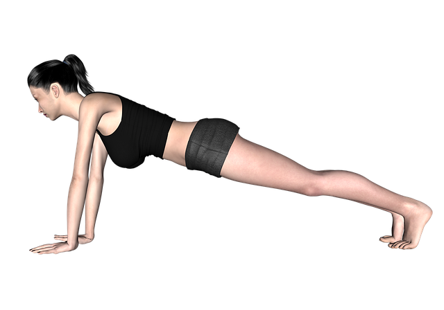 yoga, girl, plank pose