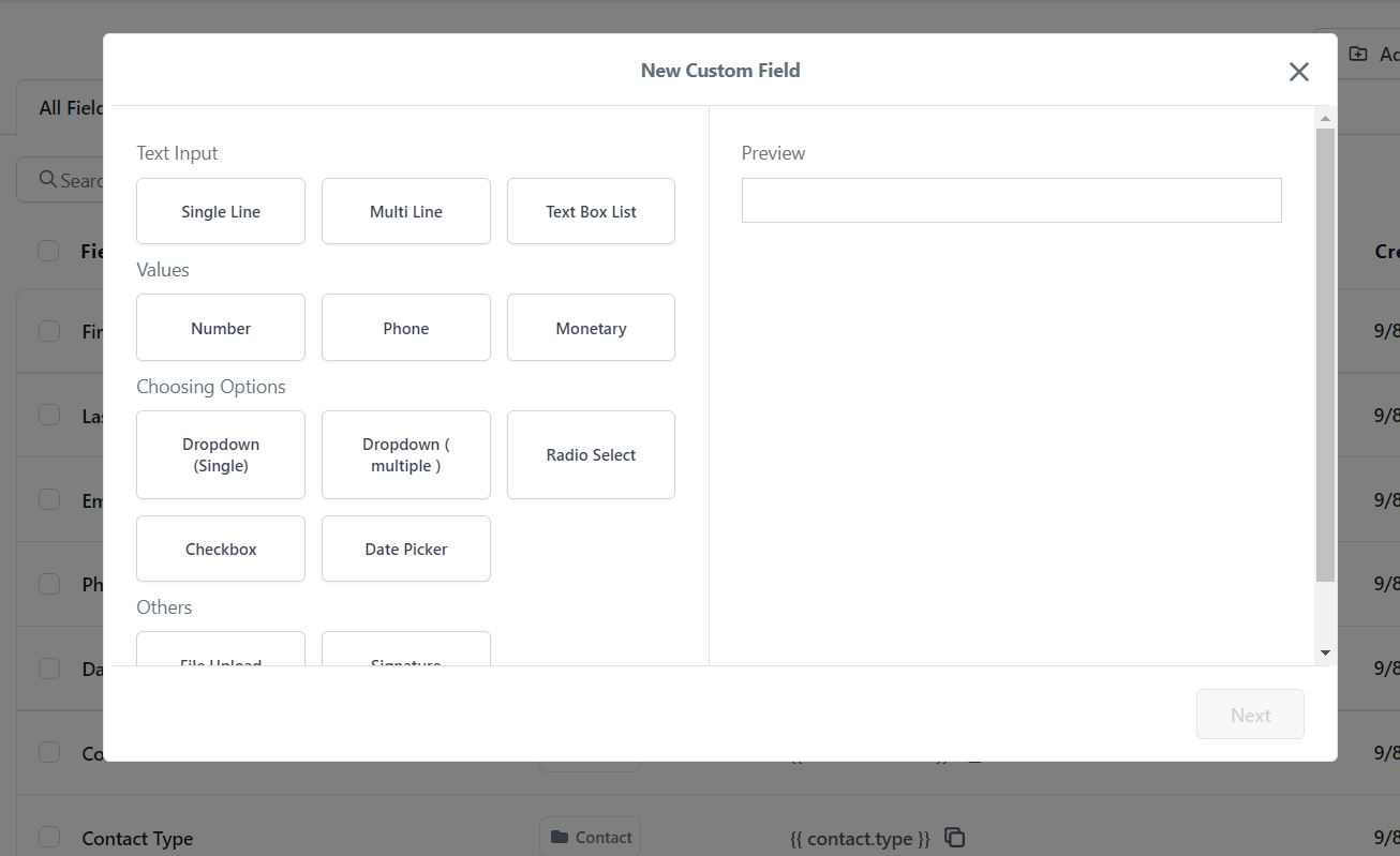 custom fields, access data anytime, crm data, customer data, 