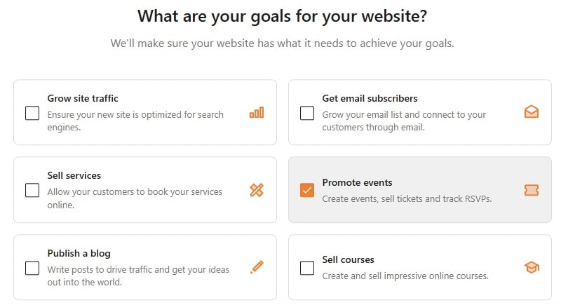 Selecting goals in HeroBuilder