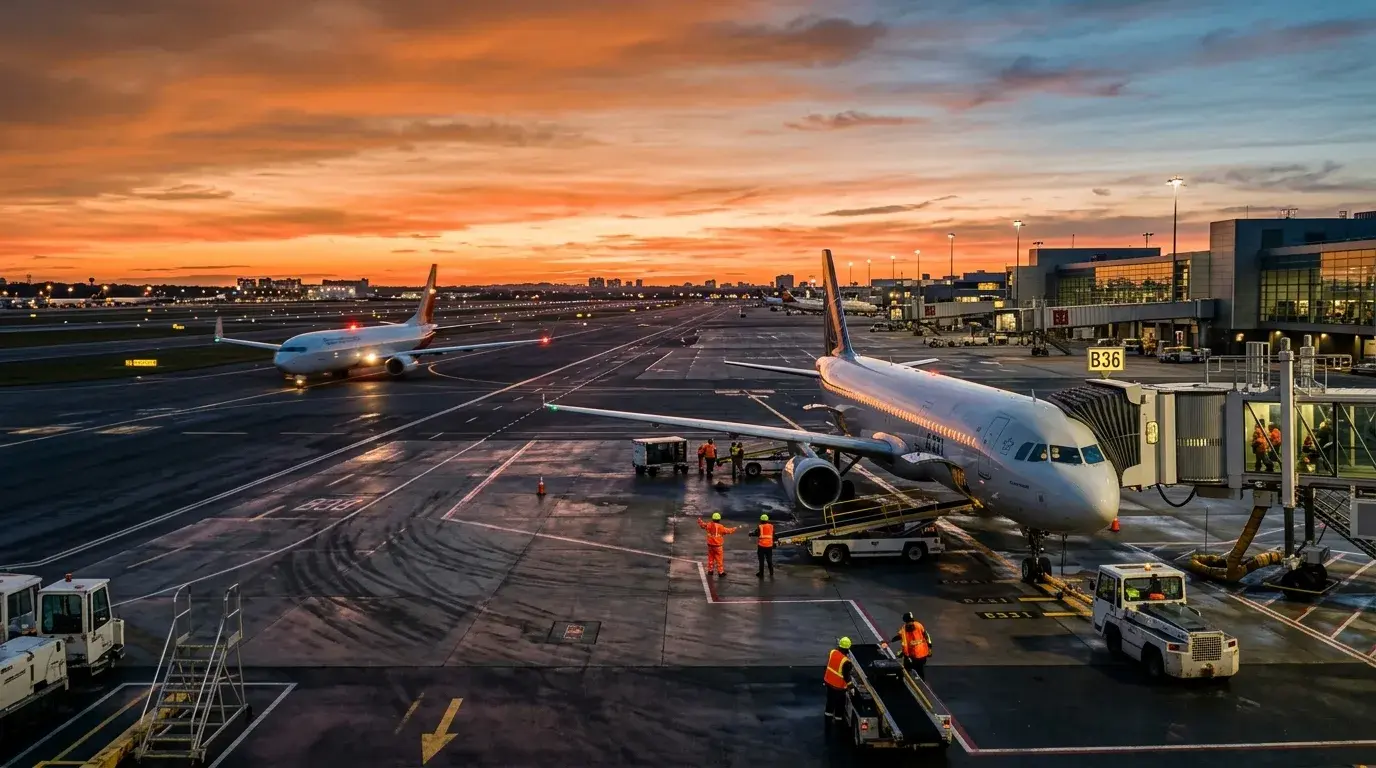 Traveler reviewing each segment of a changed multi-leg itinerary