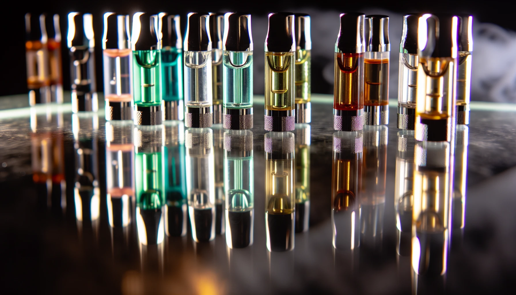 Vape cartridges with different flavors