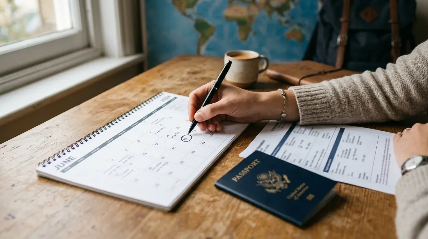 Date confidence in dummy ticket timing and visa travel proof