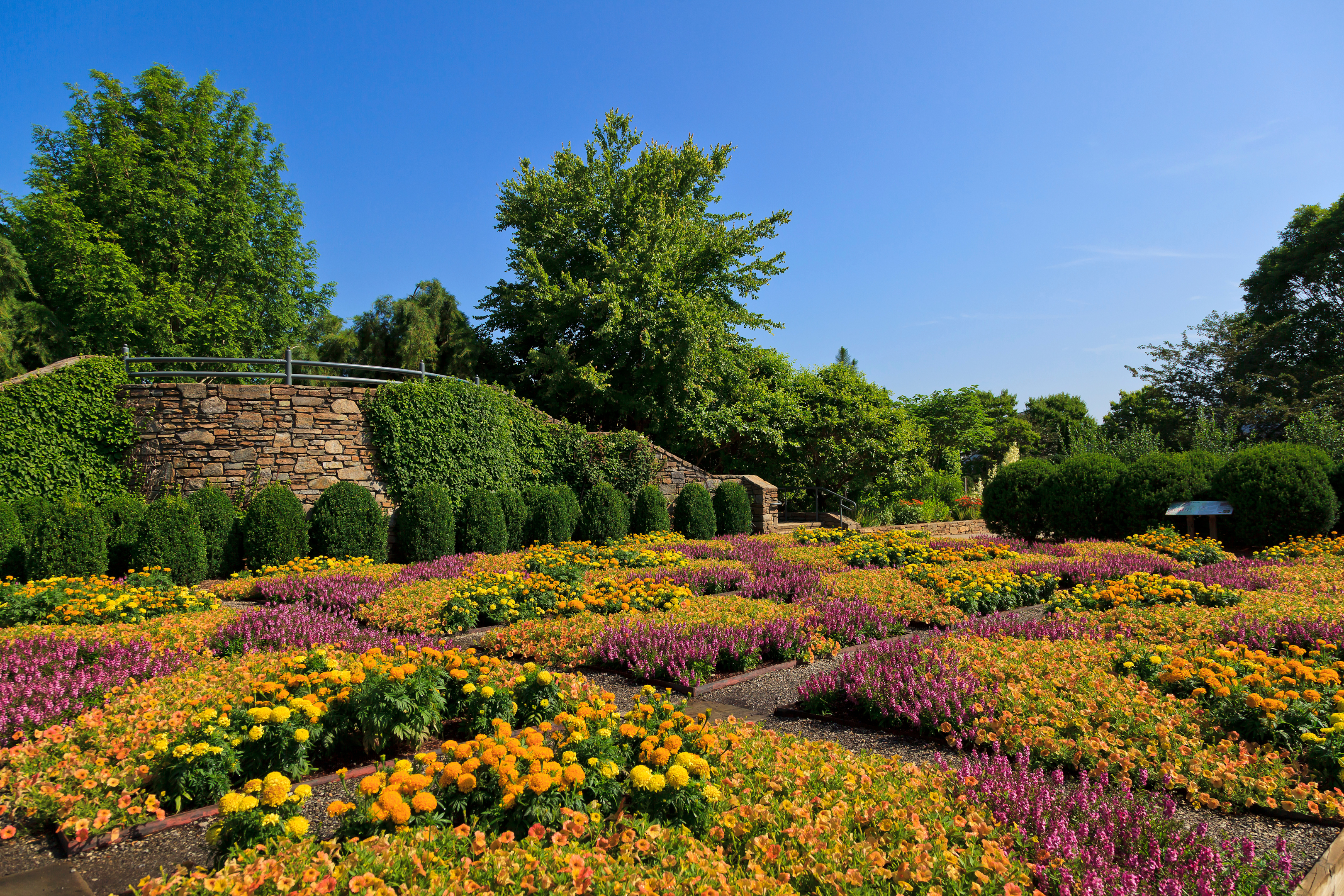 The Quilt Garden at the North Carolina Arboretum in Asheville near the Blue Ridge Parkway.