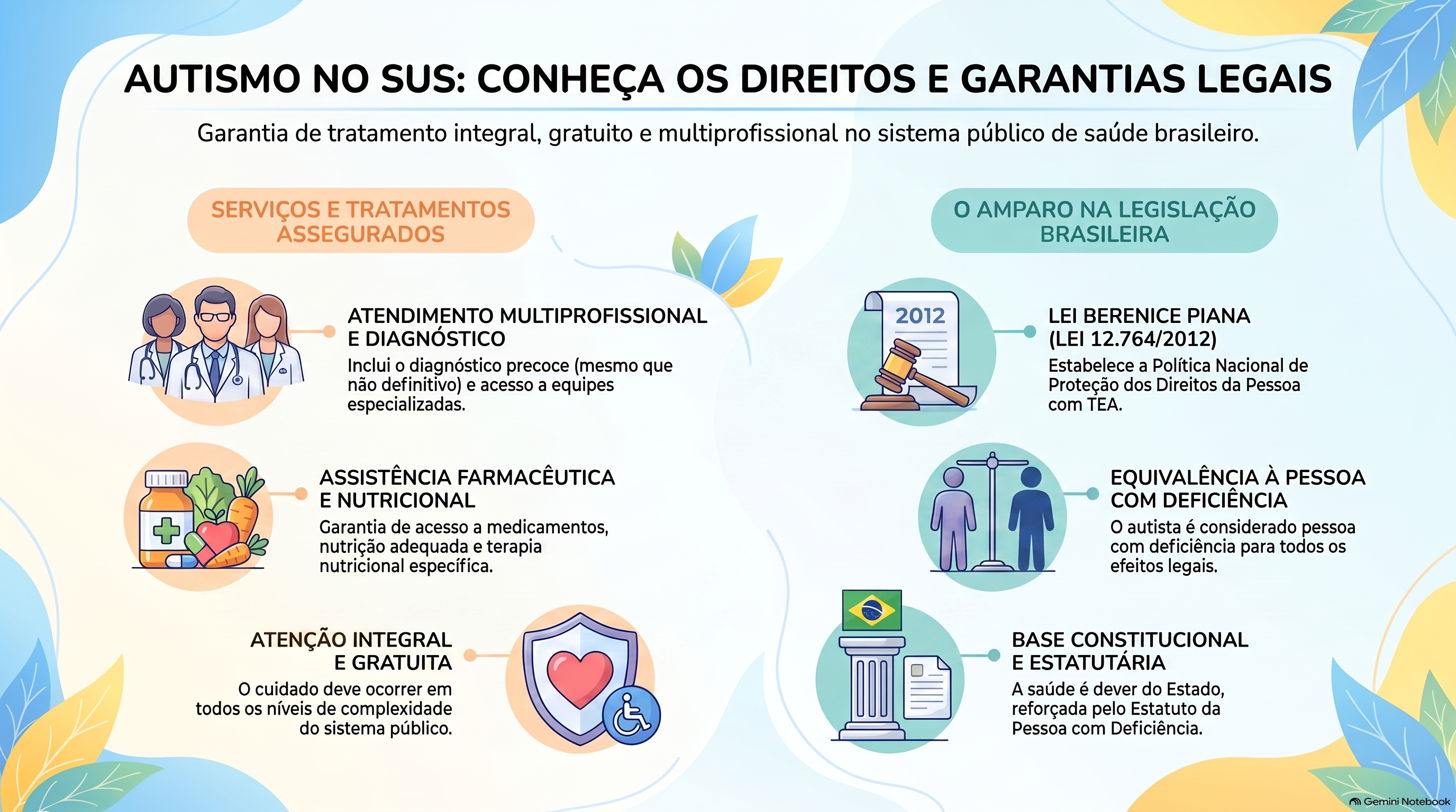 O que a lei garante como tratamento para o autismo pelo SUS?