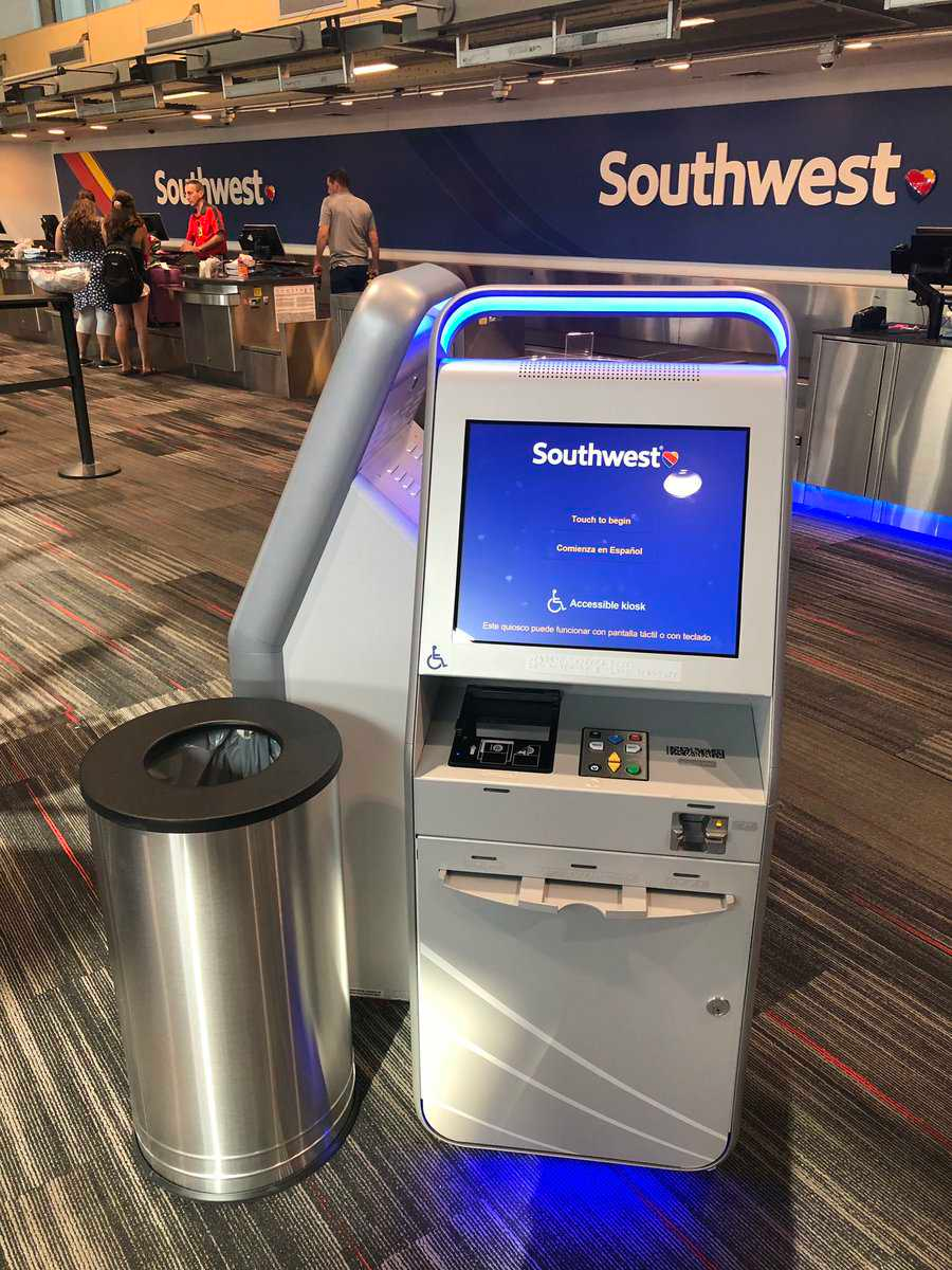 Southwest Airlines Kiosk at Kanas Airport
