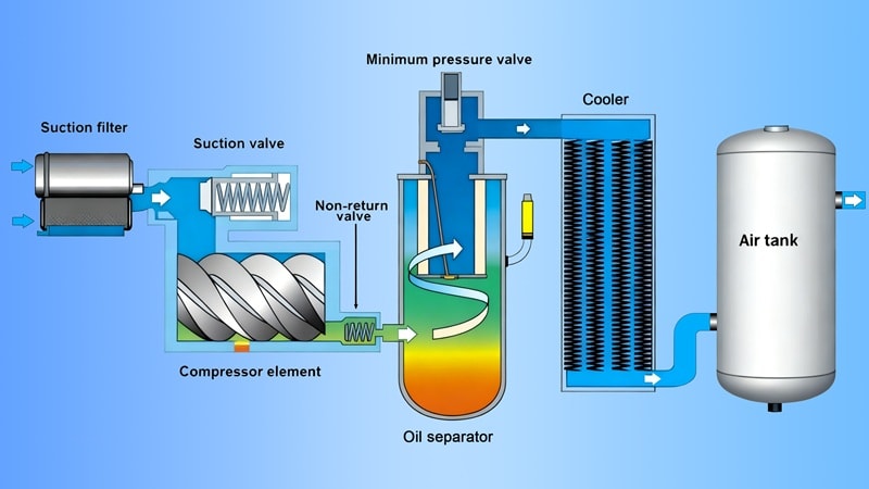 Air Compression Process Flow