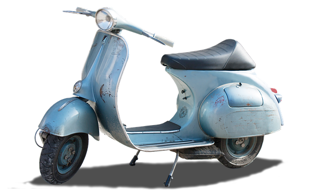 isolated, vintage, vespa