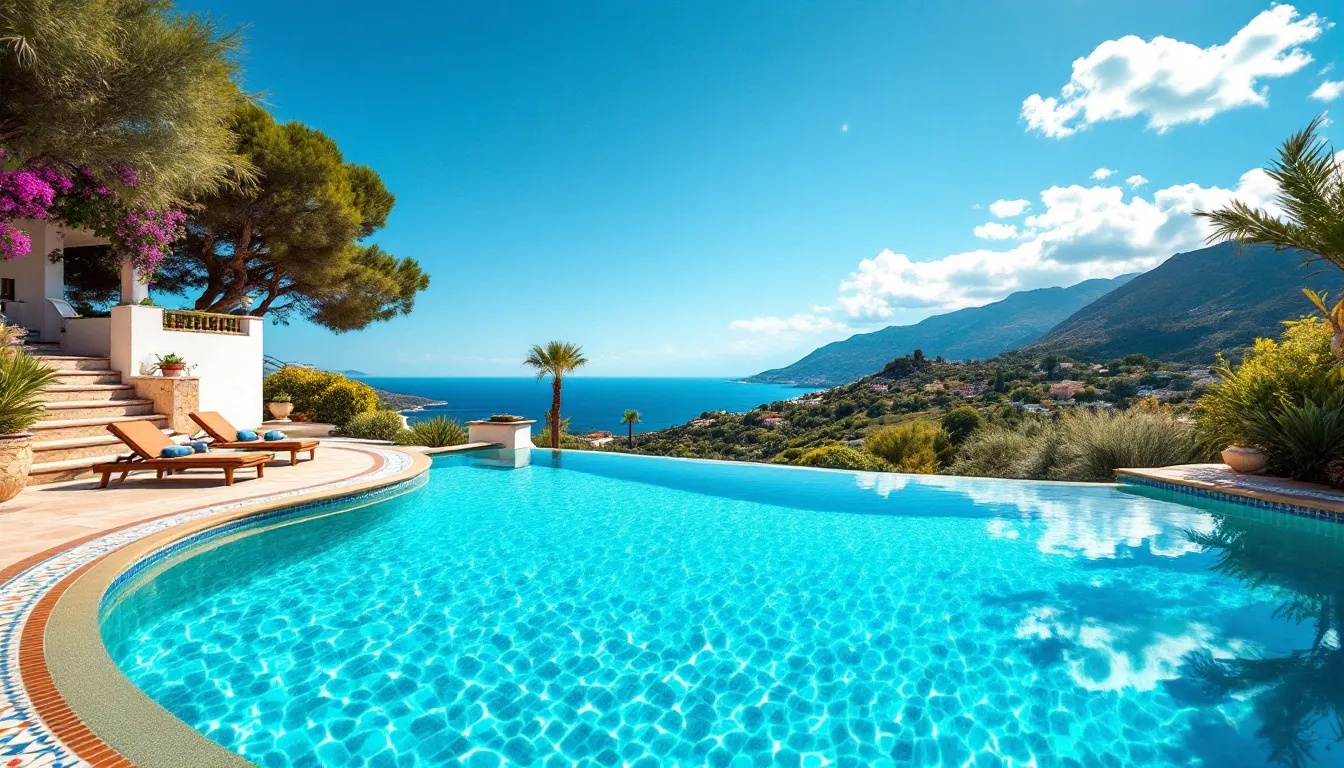 A luxurious swimming pool showcasing the right tile choices.