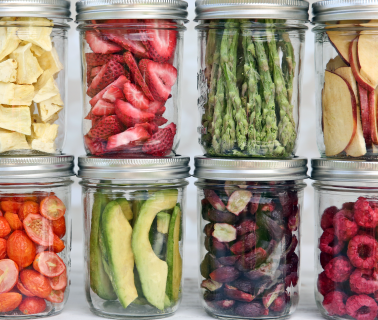 Freeze-dried fruits and vegetables