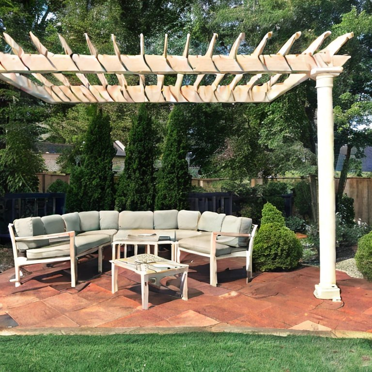 Pergola Material is Vinyl 