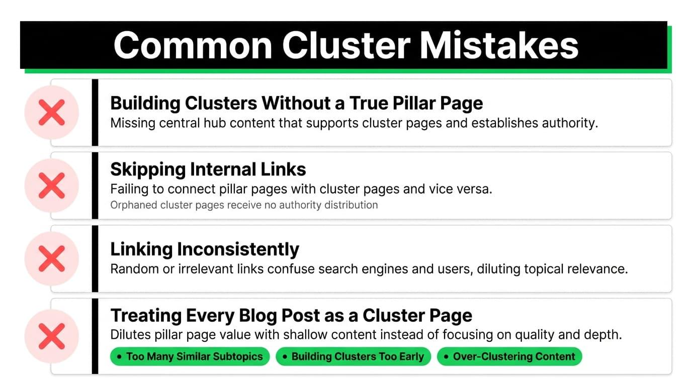 Common Topic Cluster Mistakes That Undermine Results 