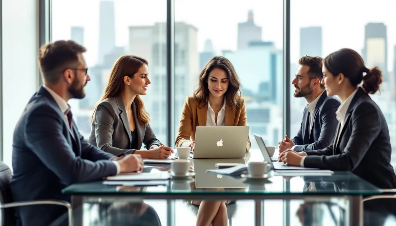 صورة لفريق من المستشارين المرخصين في مكتبهم، يقدمون خدمات الهجرة إلى كندا من عمان. يركزون على توفير معلومات دقيقة حول عملية الهجرة، بما في ذلك التقييم المجاني عبر الإنترنت للحصول على تأشيرات العمل والفيزا العائلية.