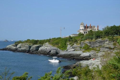 Salty air at low tide in Newport, Rhode Island