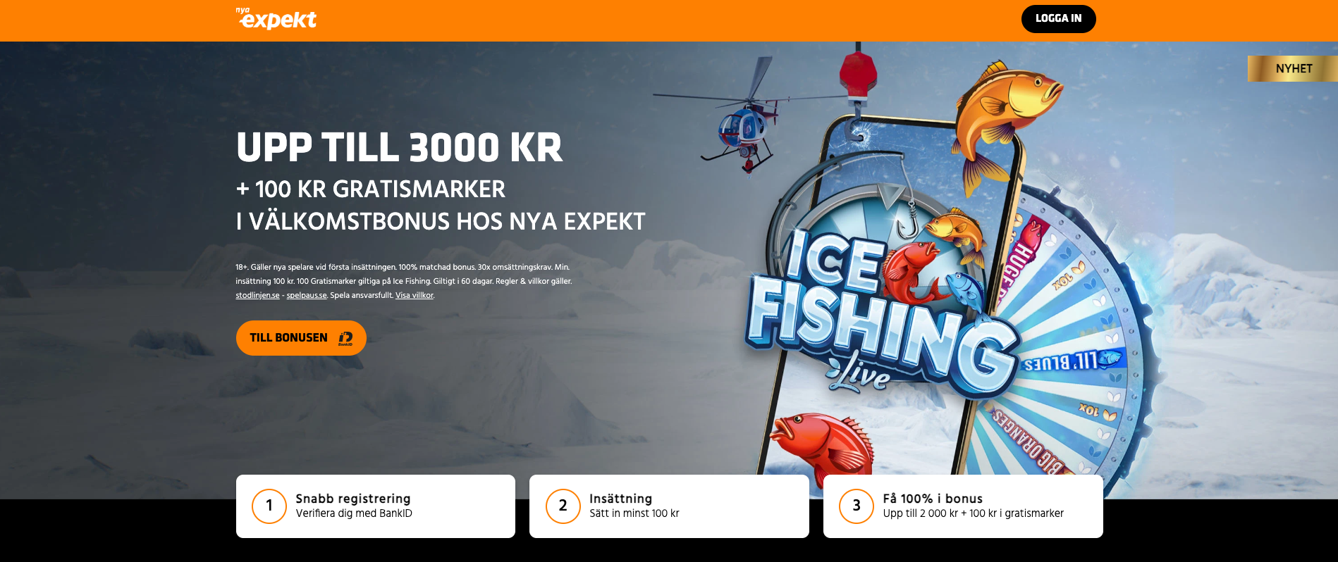 Expekt live casino bonus