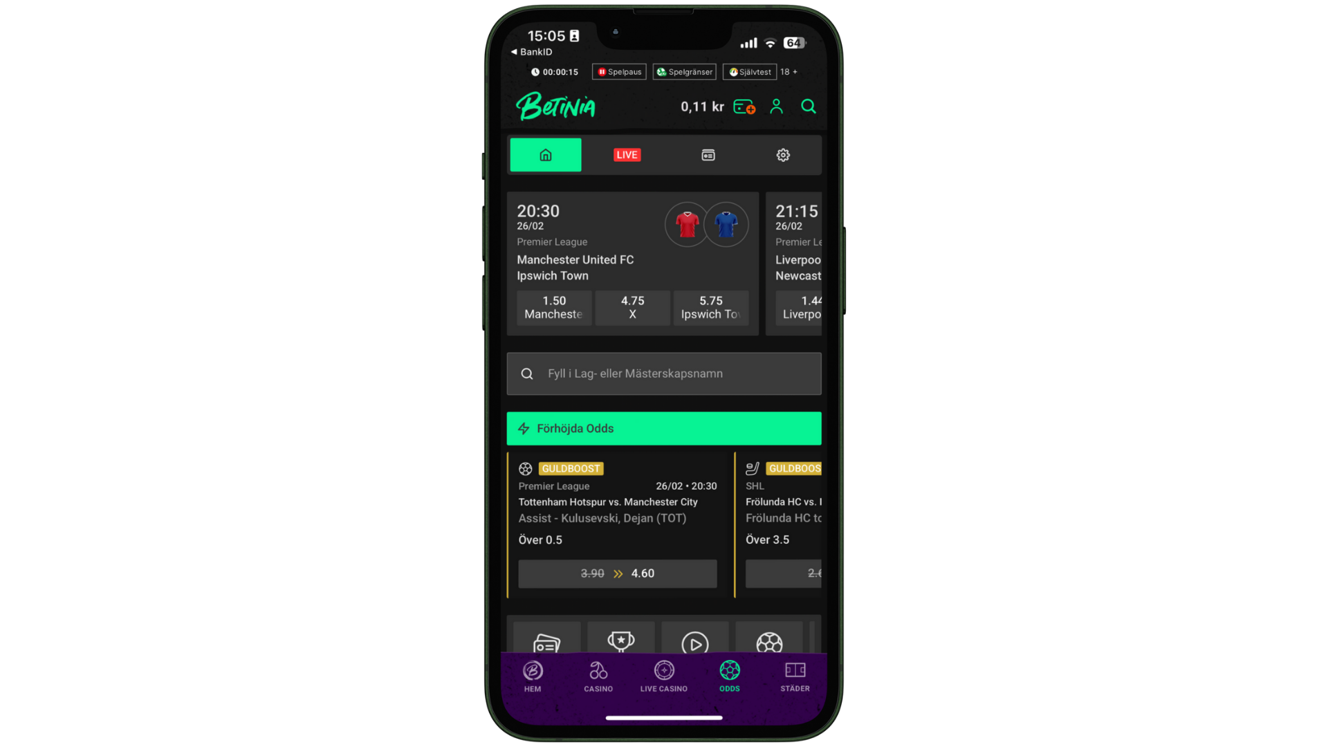 Betinia app