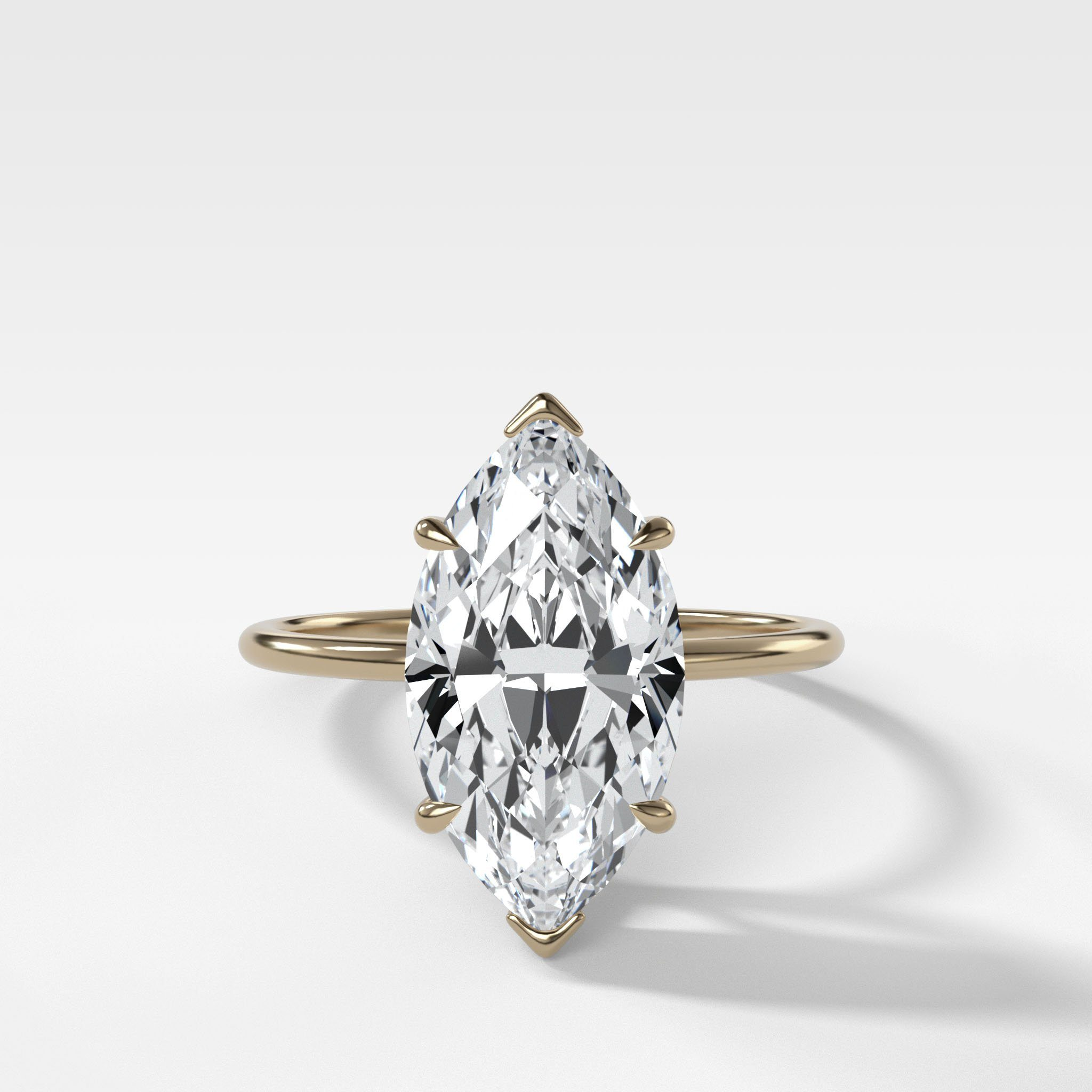 GOODSTONE Thin and simple solitaire marquise engagement ring
