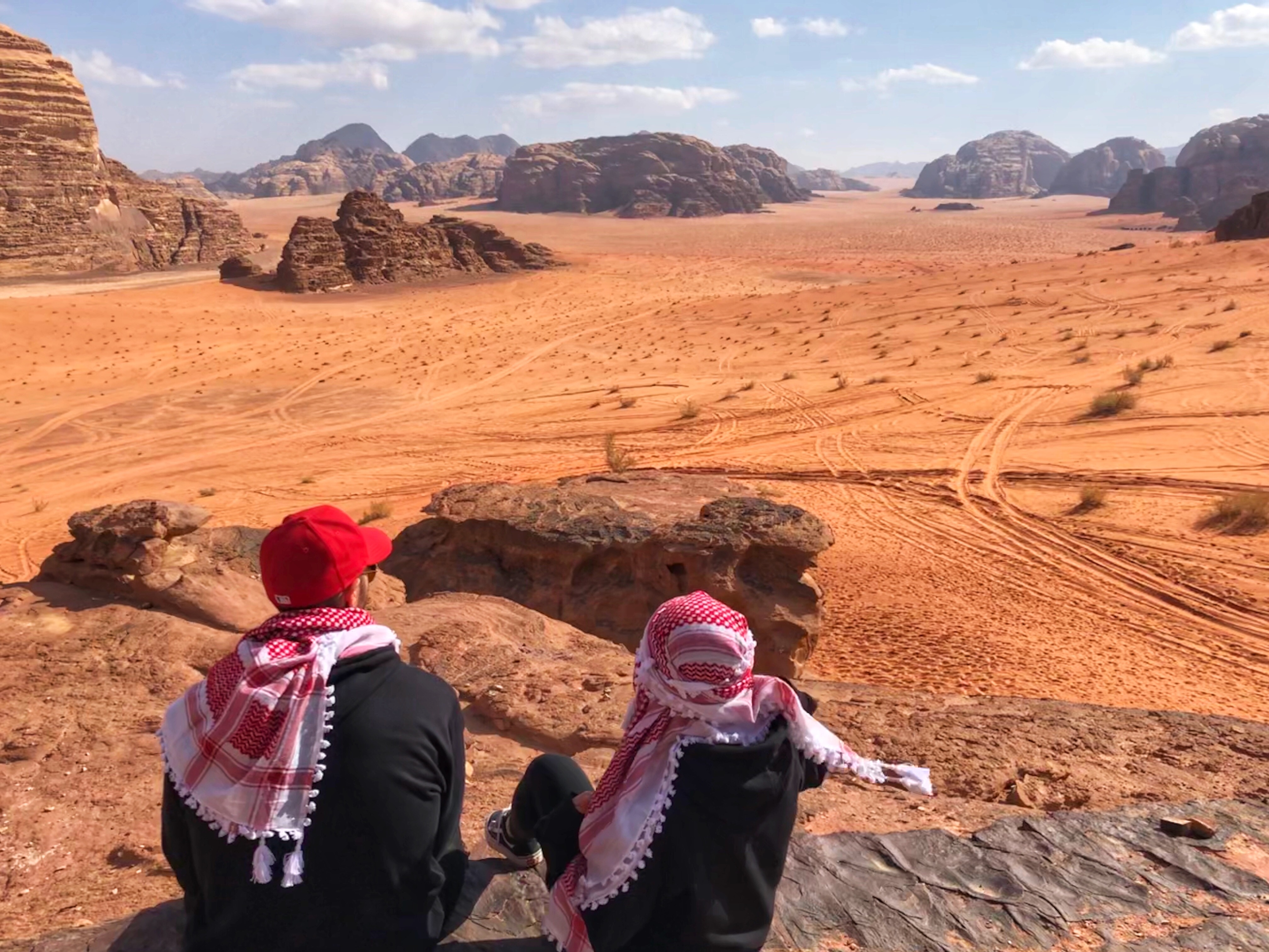 The red Martian-like landscape of Wadi Rum Desert