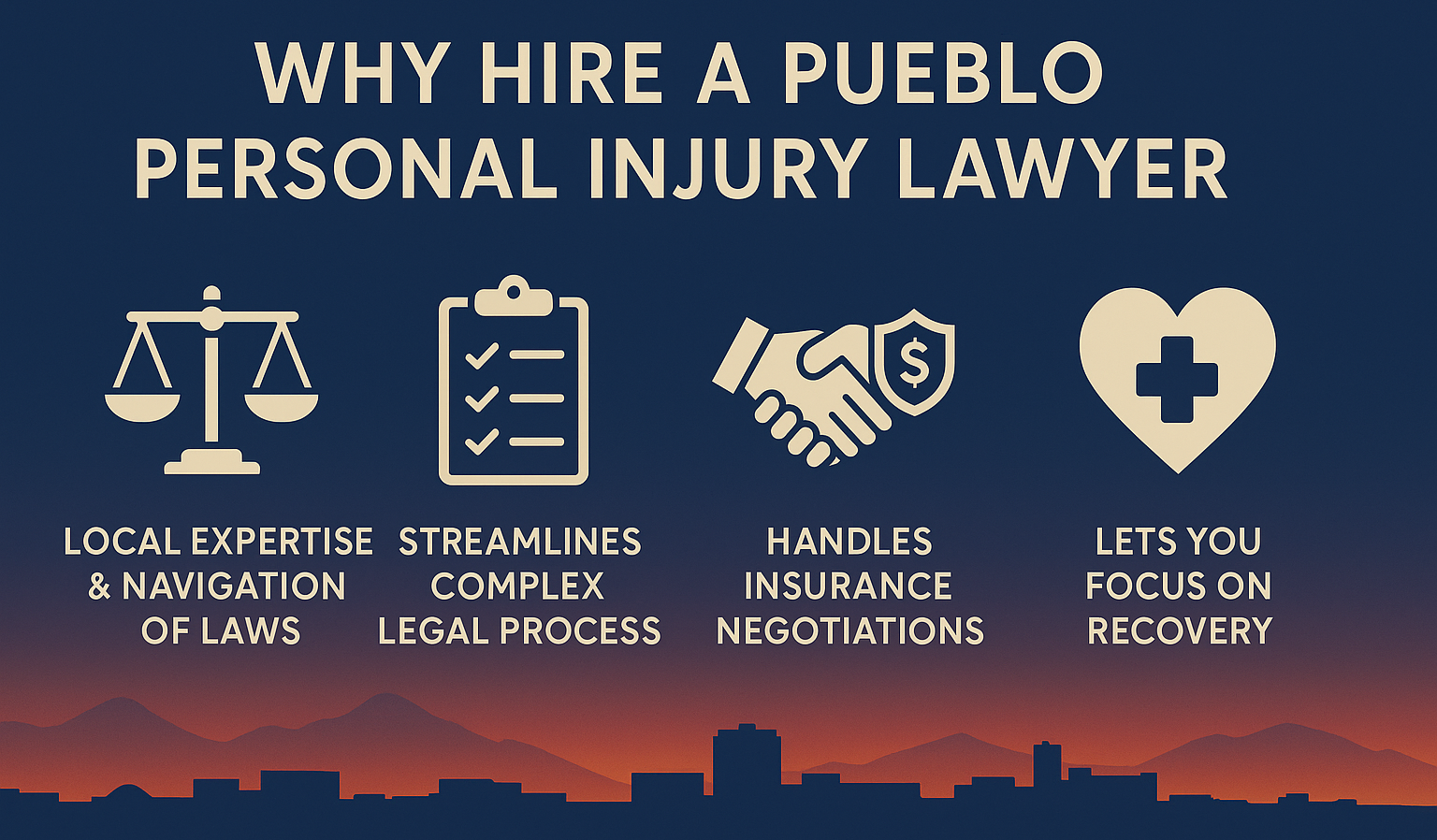 A personal injury lawyer in Pueblo, CO assisting a client.