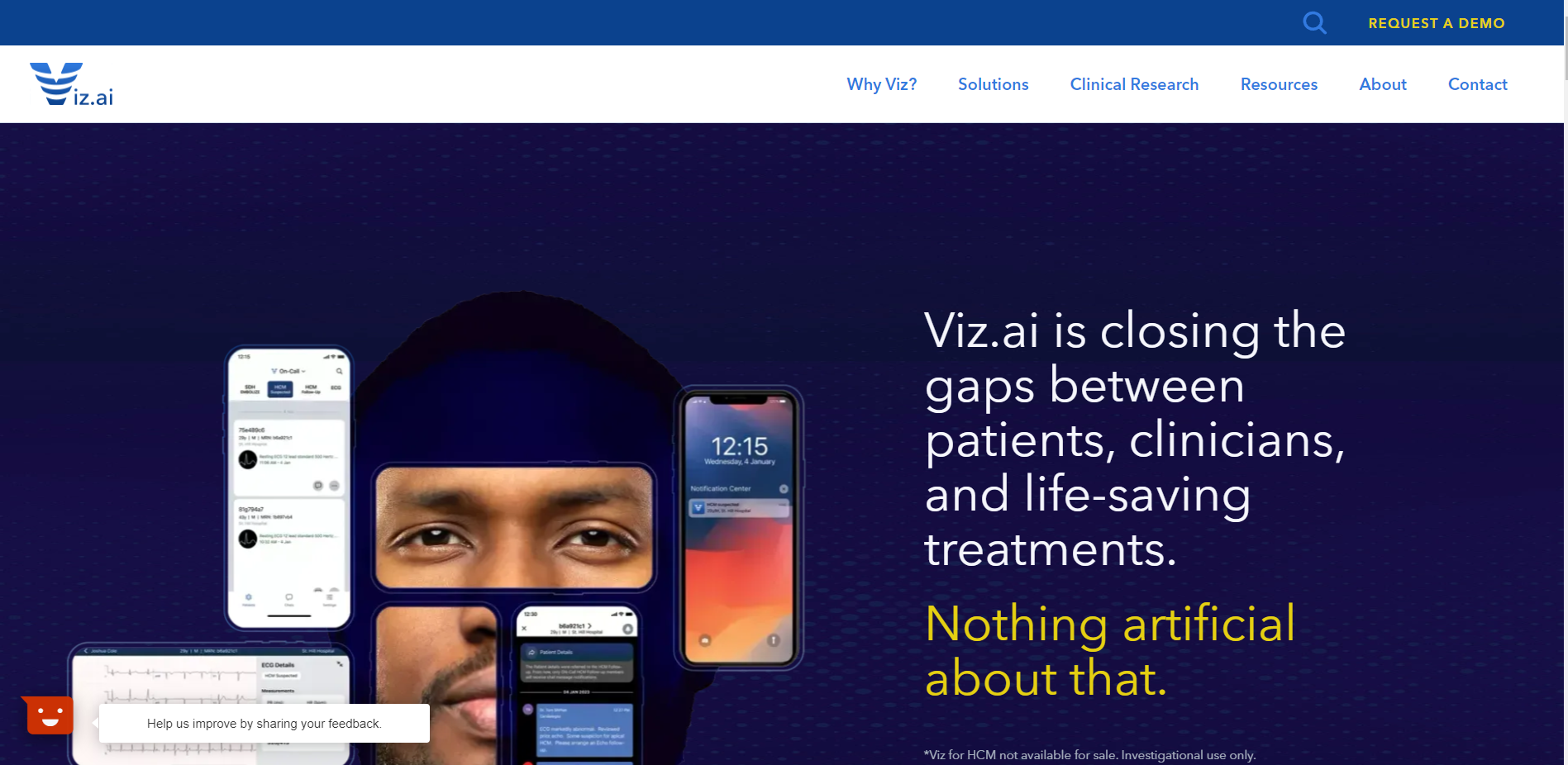 Viz.ai Homepage