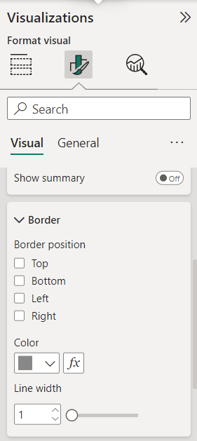 Customize Border in Power BI Slicer