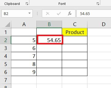 Multiply in Excel with a Constant Number