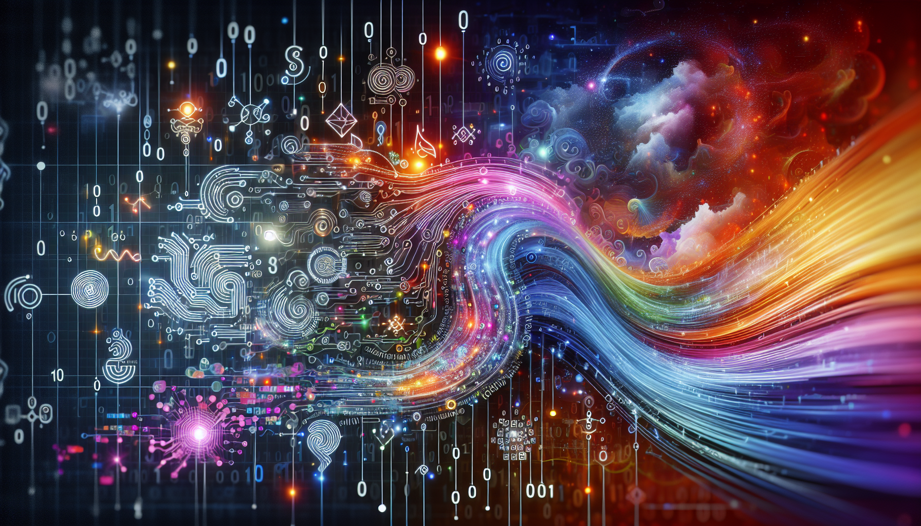 An illustration representing the concept of AI to human text conversion.