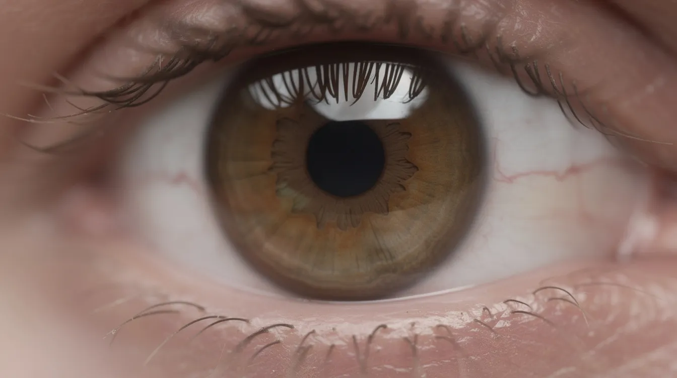 Gros plan sur un œil humain, mettant en évidence la texture de l'iris et la pupille. Cette image illustre la couleur des yeux, un sujet souvent lié à des techniques comme la kératopigmentation ou le changement de couleur par intervention chirurgicale.