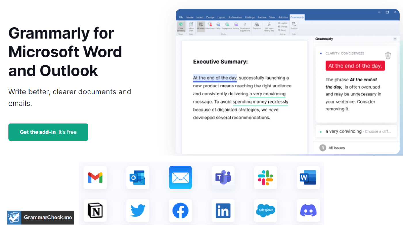 remove grammarly from outlook